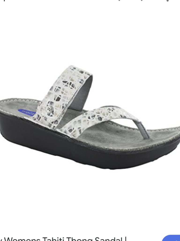 Nib Wolky Tahiti Sandal In Marble Women Euro Size 42 Us Size 11 Thong Slip On